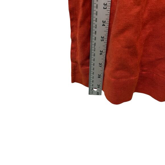 Eileen Fisher Organic Linen Trench Coat Orange Women’s Size PP (2P/4P)‎ - Picture 12 of 13